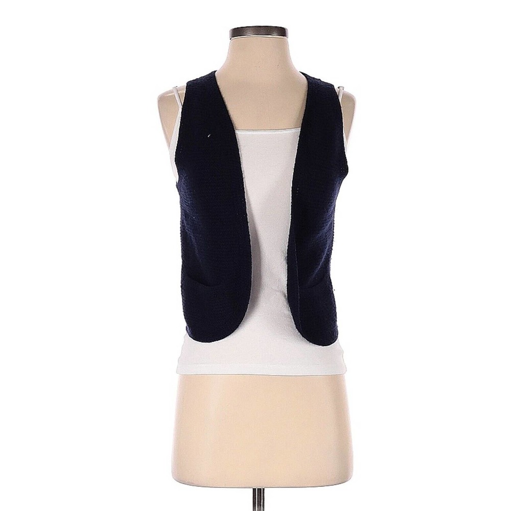 Loft Design‎ By Women 100% Cashmere Sweater Vest Blue Knit Size 0